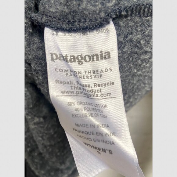 Patagonia Blue Single Button Organic Cotton Wrap Cardigan Sweatshirt Top Size S - Picture 6 of 6